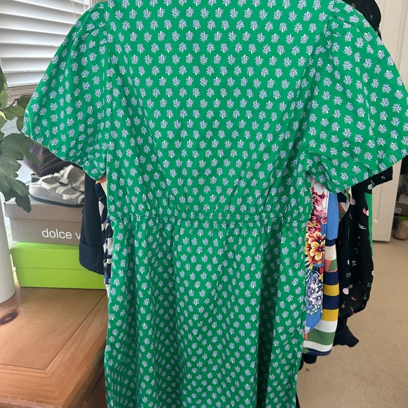 JCrew Factory Green Floral Dress - Picture 4 of 6